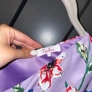 Small purple floral blouse